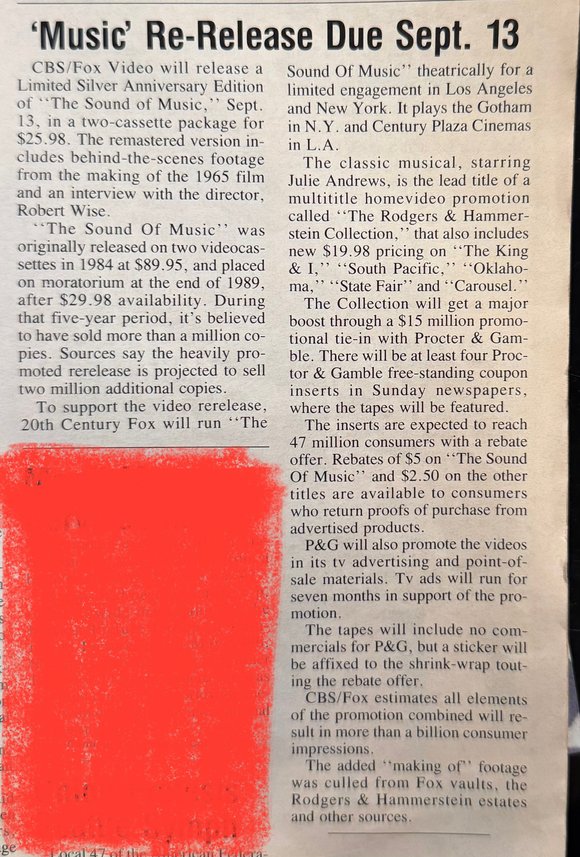 An article from when the movie was released. A limited Silver Anniversary edition. An article from when the movie was released. A limited Silver Anniversary edition.