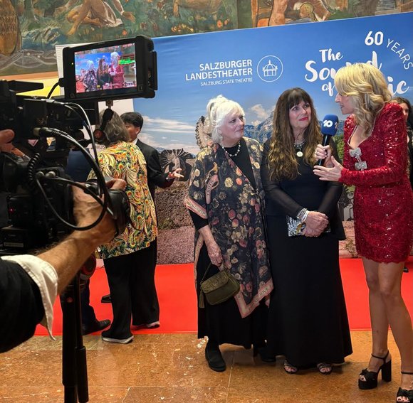 Talking with the press at The Sound of Music Gala - Salzburg, Austria - October 2025